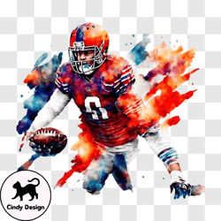 colorful football player image for sports promotion png design 323