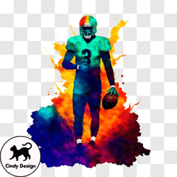 football player representing miami dolphins png design 02