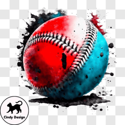 patriotic baseball with american flag design png design 09