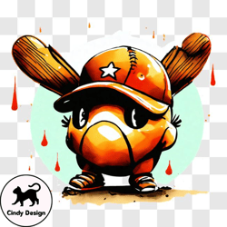 smiling cartoon baseball player with bat and cap png design 13