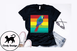 retro vintage parrot t shirt design design 228