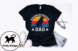 vintage golden retriever dad design design 248