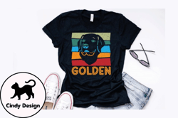 vintage golden retriever dog design design 247