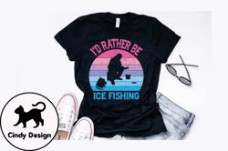 ice fishing retro vintage design design 260