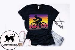 cycling silhouette retro vintage design design 261