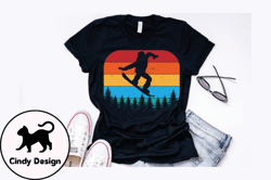 vintage sunset snowboarding design design 277