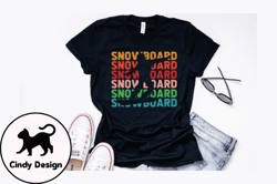 retro vintage snowboarding design design 276