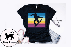 retro vintage snowboarding design design 278