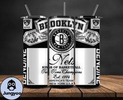 brooklyn nets tumbler wrap, basketball design,nba teams,nba sports,nba tumbler wrap,nba ds-46