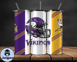 minnesota vikings tumbler wrap, nfl logo tumbler png, nfl design png-21