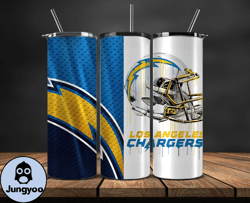 los angeles chargers tumbler wrap, nfl logo tumbler png, nfl design png-23