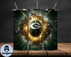 green bay packers tumbler wrap, nfl logo tumbler png, nfl design png-113