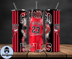 bulls basketball 20oz tumbler wrap,  basketball design,nba teams,nba sports,nba tumbler wrap,nba ds-04