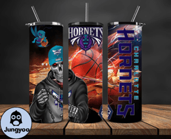 hornets 20oz skinny tumbler wrap, basketball design,nba teams,nba sports,nba tumbler wrap,nba ds-24