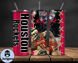 houston 20oz skinny tumbler wrap, basketball design,nba teams,nba sports,nba tumbler wrap,nba ds-25