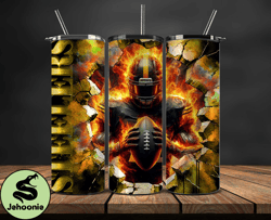 pittsburgh steelers cracked holetumbler wraps, , nfl logo,, nfl sports, nfl design png  29