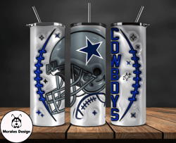 3D Dallas Cowboys Inflated Puffy Tumbler Wraps , Nfl Tumbler Png 44