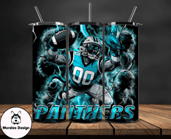 carolina panthers tumbler wrap glow, nfl logo tumbler png, nfl design png by morales design-05