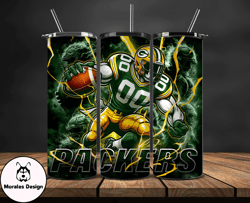 green bay packers tumbler wrap glow, nfl logo tumbler png, nfl design png by morales design-12