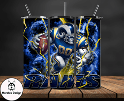 los angeles rams tumbler wrap glow, nfl logo tumbler png, nfl design png by morales design-19