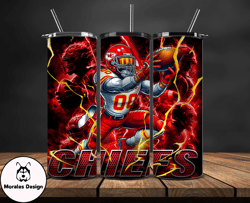 kansas city chiefs tumbler wrap glow, nfl logo tumbler png, nfl design png by morales design-16