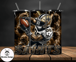 new orleans saints tumbler wrap glow, nfl logo tumbler png, nfl design png by morales design-23