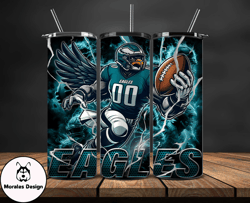 philadelphia eagles tumbler wrap glow, nfl logo tumbler png, nfl design png by morales design-26