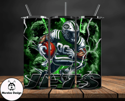 new york jets tumbler wrap glow, nfl logo tumbler png, nfl design png by morales design-25