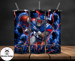 new york giants tumbler wrap glow, nfl logo tumbler png, nfl design png by morales design-24