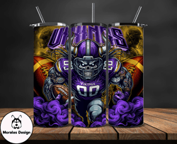 minnesota vikings tumbler wrap, football wraps, logo football png, logo nfl png, all football team png by morales design