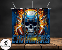 los angeles chargers tumbler wrap, logo tumbler wraps, nfl football teams png, sport team tumbler, logo nfl tumbler by m