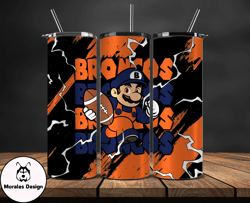 denver broncos tumbler wrap, mario tumbler wrap, nfl logo png, tumbler designs, nfl football png by morales design tumbl