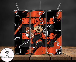 cincinnati bengals tumbler wrap, mario tumbler wrap, nfl logo png, tumbler designs, nfl football png by morales design t