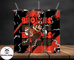 cleveland browns tumbler wrap, mario tumbler wrap, nfl logo png, tumbler designs, nfl football png by morales design tum