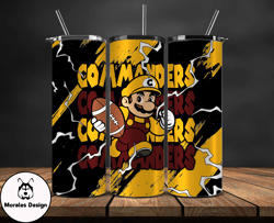 washington commanders tumbler wrap, mario tumbler wrap, nfl logo png, tumbler designs, nfl football png by morales desig