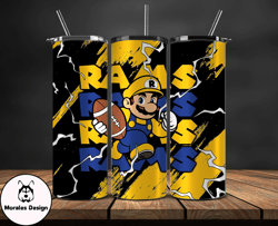 los angeles rams tumbler wrap, mario tumbler wrap, nfl logo png, tumbler designs, nfl football png by morales design tum