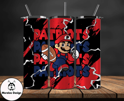 new england patriots tumbler wrap, mario tumbler wrap, nfl logo png, tumbler designs, nfl football png by morales design