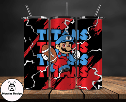 tennessee titans tumbler wrap, mario tumbler wrap, nfl logo png, tumbler designs, nfl football png by morales design tum