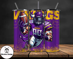 minnesota vikings nfl tumbler wraps, tumbler wrap png, football png, logo nfl team, tumbler design by morales design 21