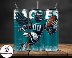 philadelphia eagles nfl tumbler wraps, tumbler wrap png, football png, logo nfl team, tumbler design by morales design 2