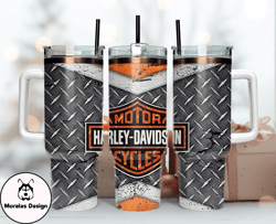 harley 40 oz tumbler, harley tumbler wrap, harley davidson logo, design 12 morales