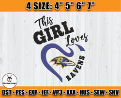 Ravens Embroidery, NFL Ravens Embroidery, NFL Machine Embroidery Digital, 4 sizes Machine Emb Files-04-Morales