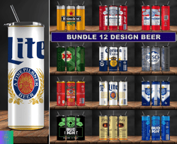 Bundle 12 Design Beer, Tumbler Bundle Design, Sublimation Tumbler Bundle, 20oz Skinny Tumbler 26