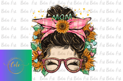 mothers day messy bun black hair design