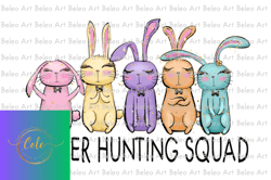 easter hunting squad sublimation design