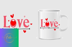 valentine day tshirt design mug
