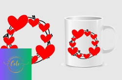 valentine day tshirt design mug