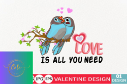 hand drawn valentine love bird quote png