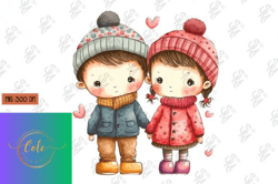 boy and girl valentine sublimation