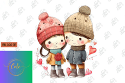 boy and girl valentine sublimation
